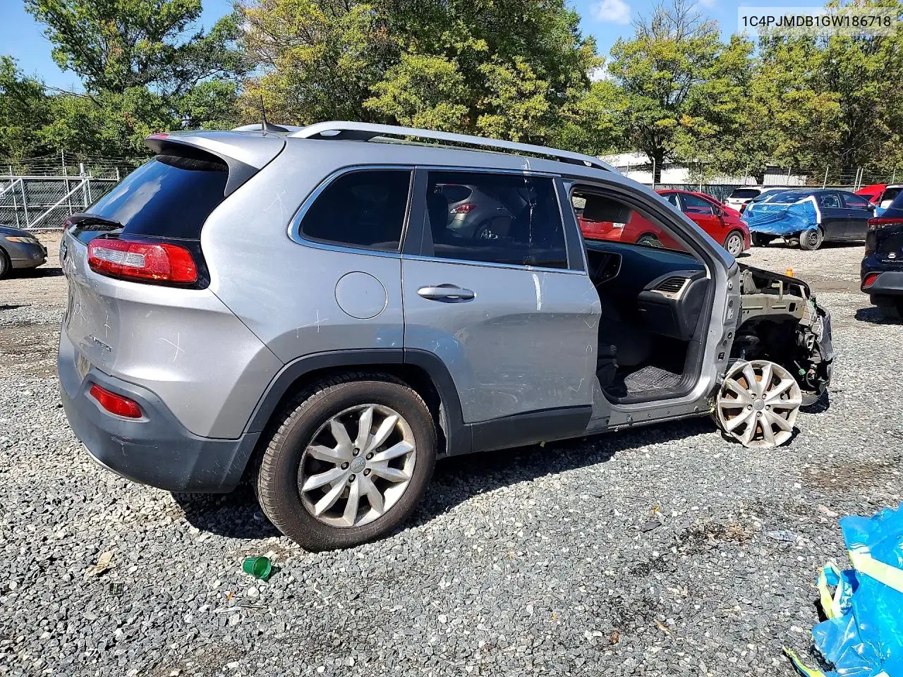 2016 JEEP CHEROKEE VIN 1C4PJMDB1GW186718 — фото 3