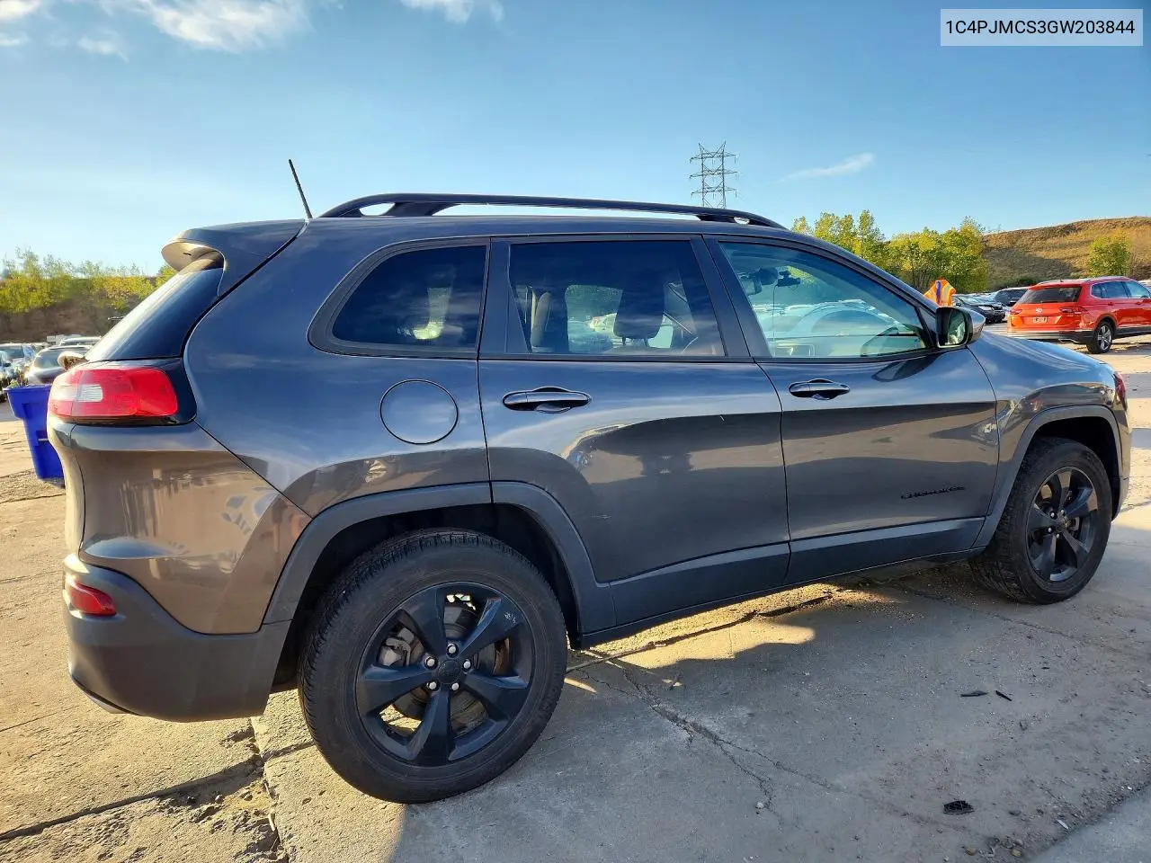 2016 JEEP CHEROKEE VIN 1C4PJMCS3GW203844 — фото 3