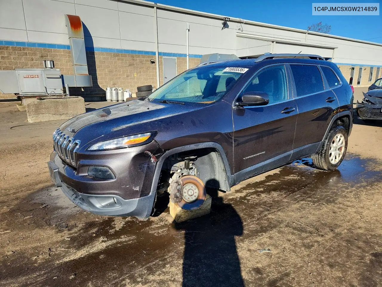 JEEP CHEROKEE 2016, VIN 1C4PJMCSXGW214839