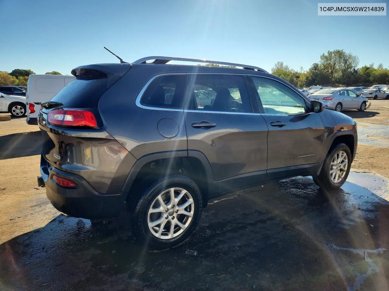 2016 JEEP CHEROKEE VIN 1C4PJMCSXGW214839 — фото 3