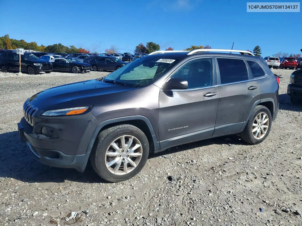 JEEP CHEROKEE 2016, VIN 1C4PJMDS7GW134137