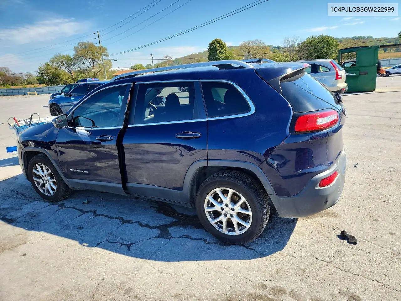 2016 JEEP CHEROKEE VIN 1C4PJLCB3GW222999 — фото 2
