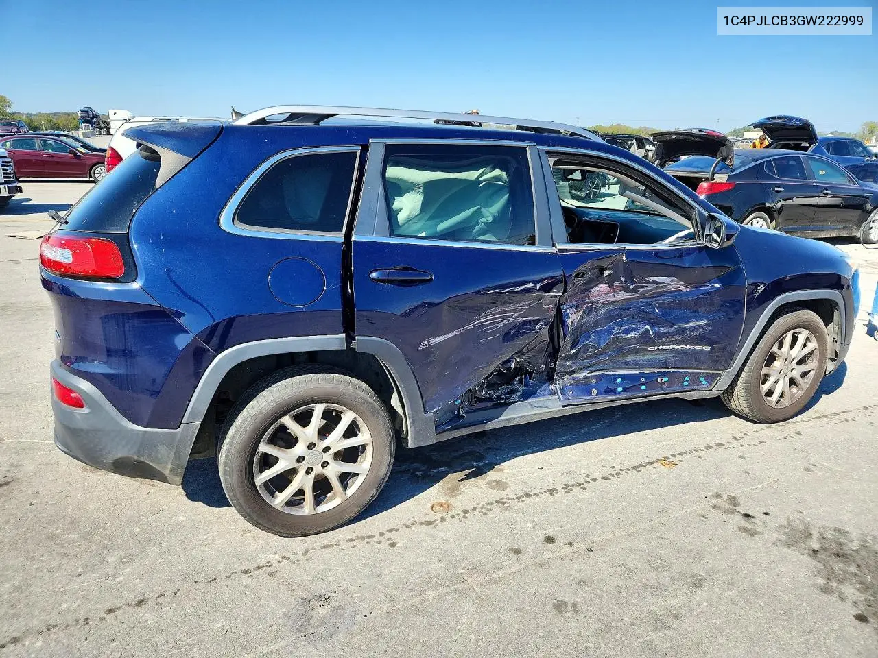 2016 JEEP CHEROKEE VIN 1C4PJLCB3GW222999 — фото 3