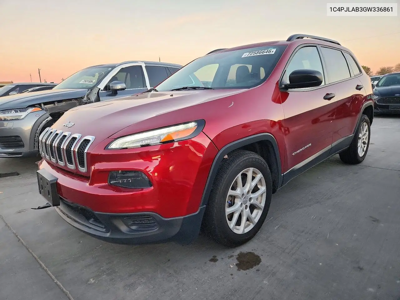 JEEP CHEROKEE 2016, VIN 1C4PJLAB3GW336861