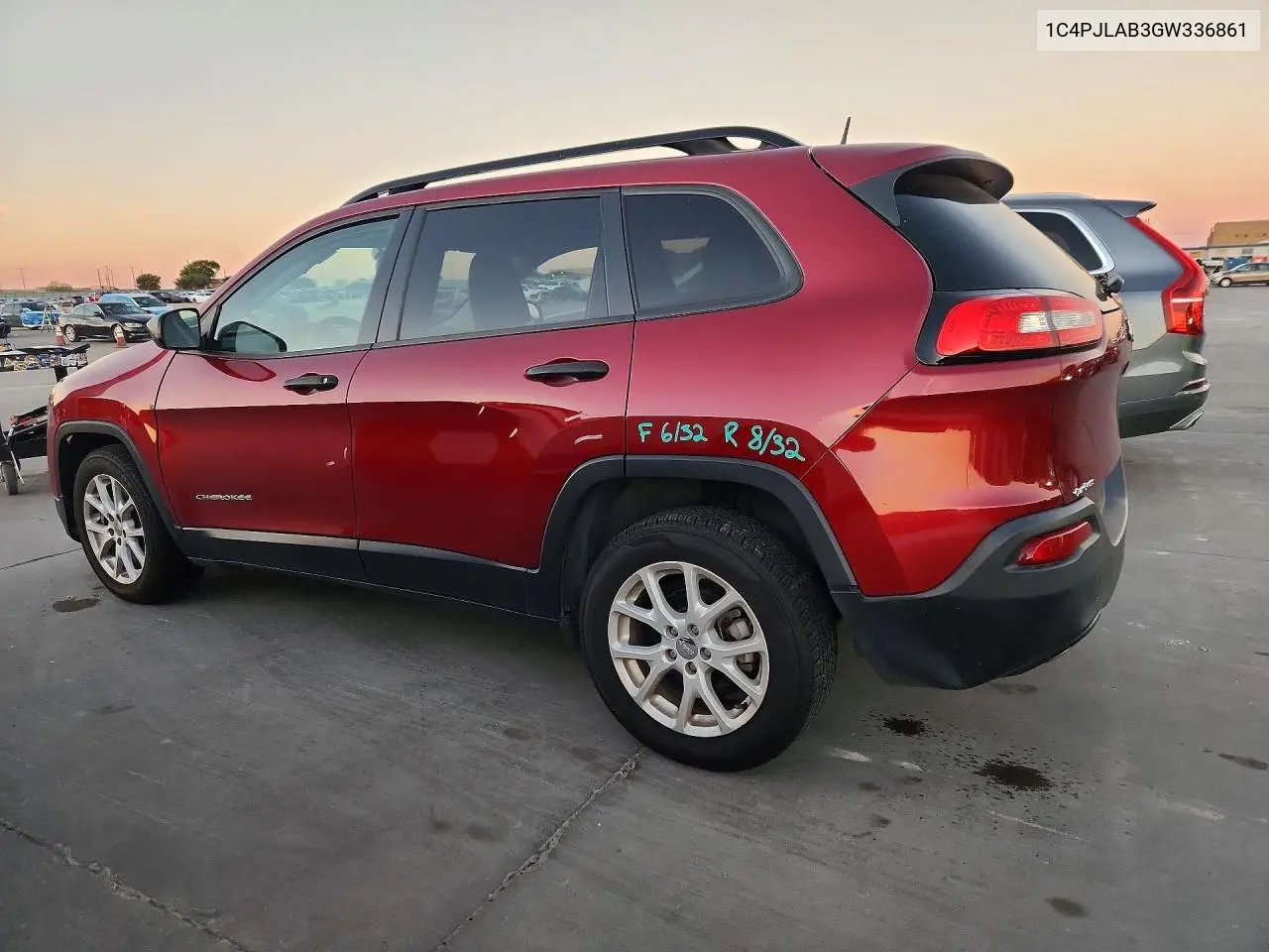 2016 JEEP CHEROKEE VIN 1C4PJLAB3GW336861 — фото 2