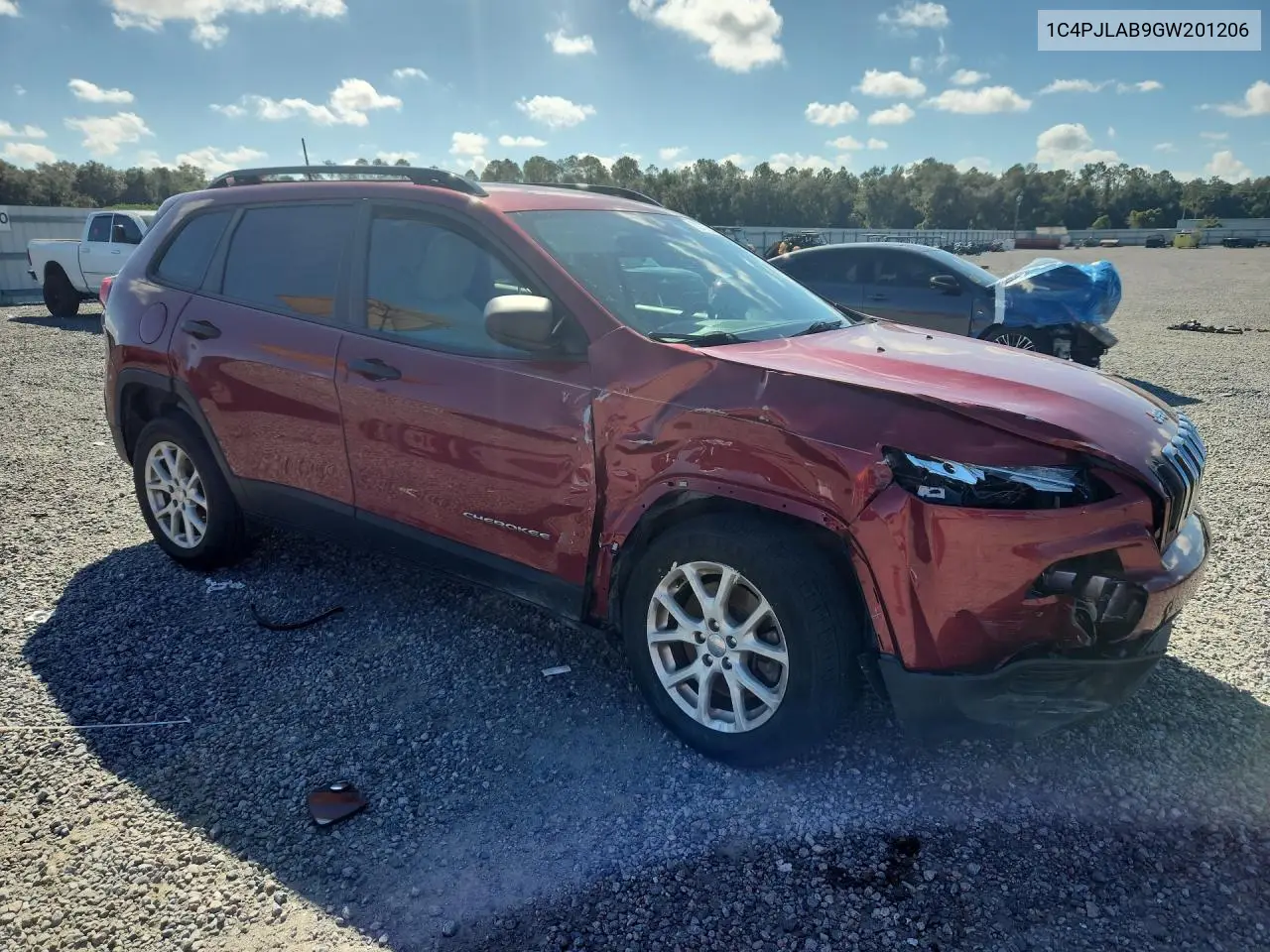 2016 JEEP CHEROKEE VIN 1C4PJLAB9GW201206 — фото 4