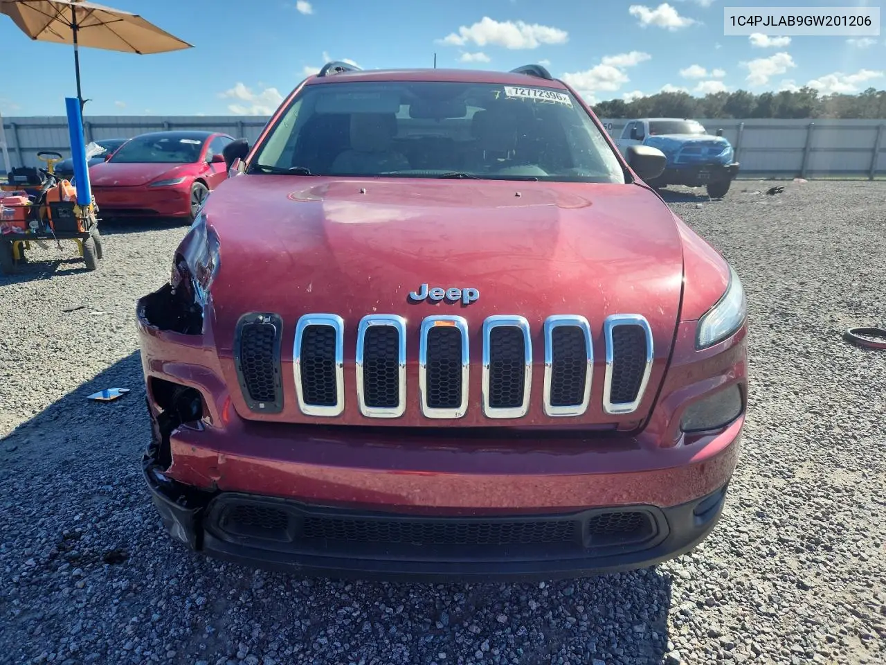 2016 JEEP CHEROKEE VIN 1C4PJLAB9GW201206 — фото 5