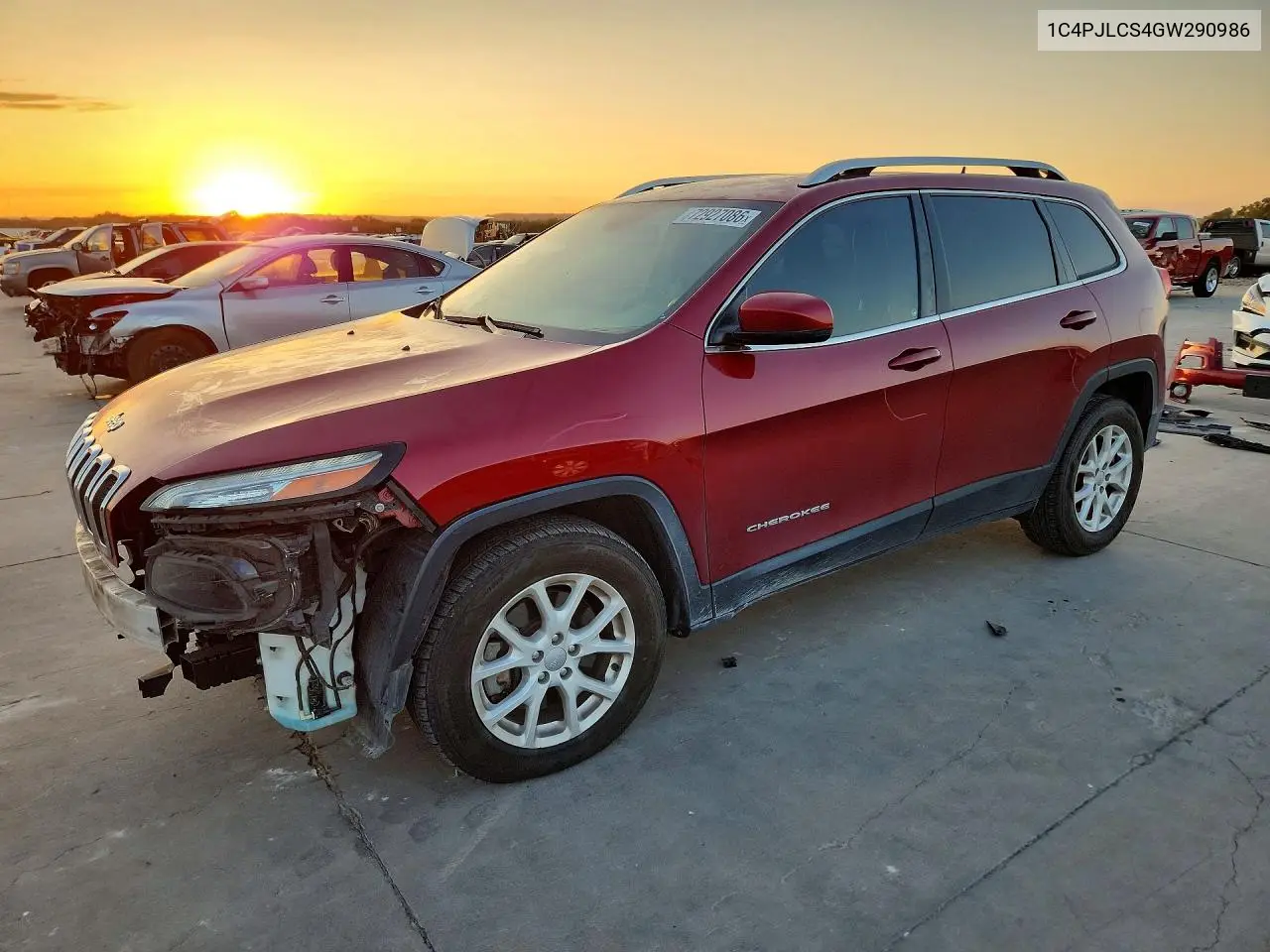 JEEP CHEROKEE 2016, VIN 1C4PJLCS4GW290986