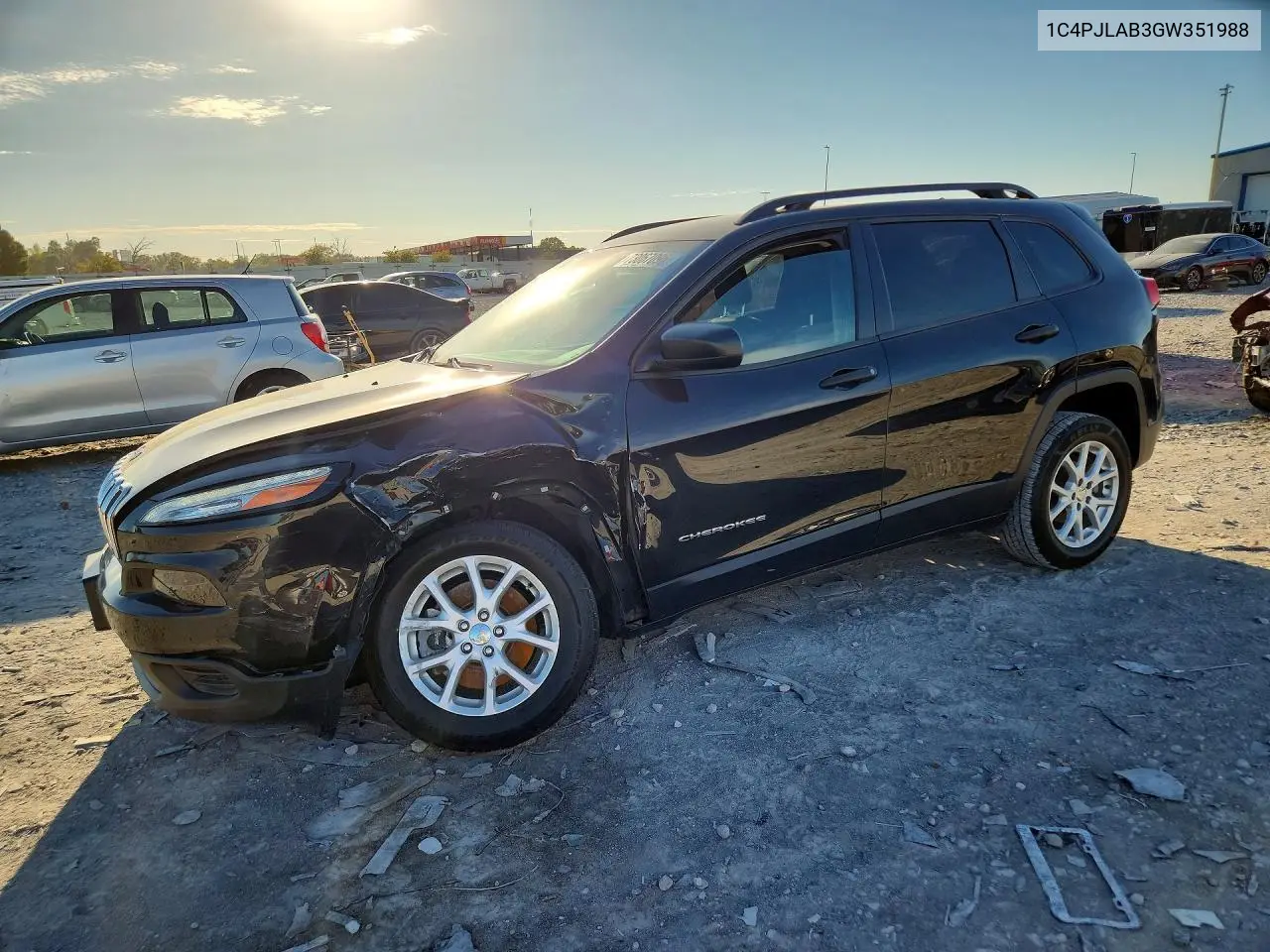 JEEP CHEROKEE 2016, VIN 1C4PJLAB3GW351988