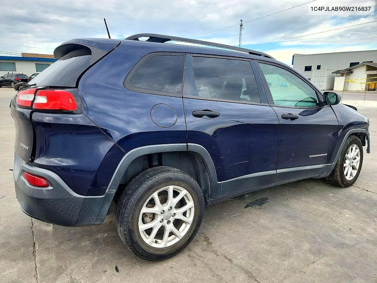 2016 JEEP CHEROKEE VIN 1C4PJLAB9GW216837 — фото 3
