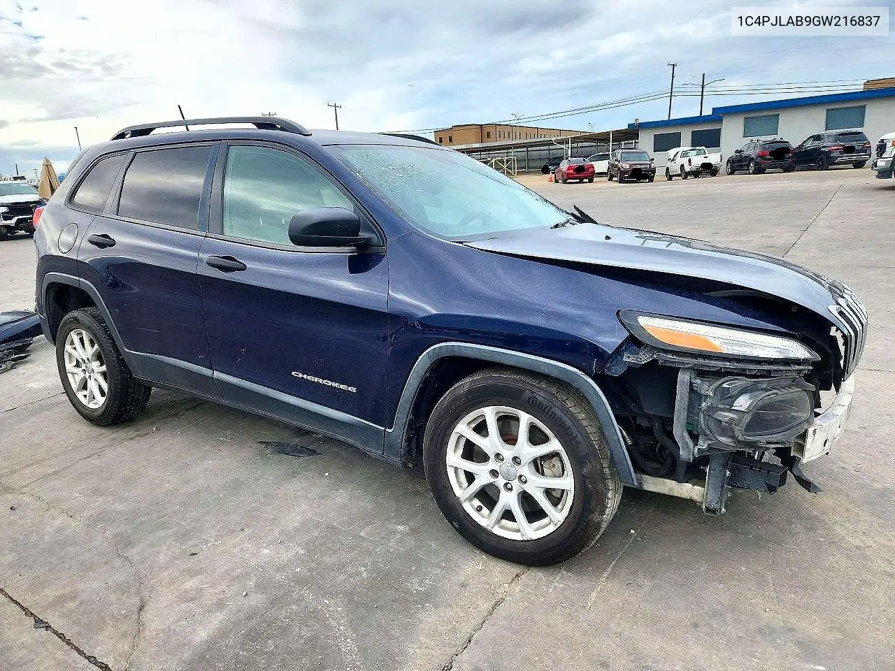 2016 JEEP CHEROKEE VIN 1C4PJLAB9GW216837 — фото 4