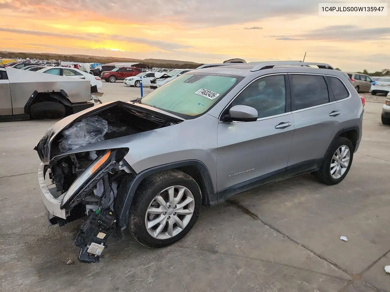 JEEP CHEROKEE 2016, VIN 1C4PJLDS0GW135947