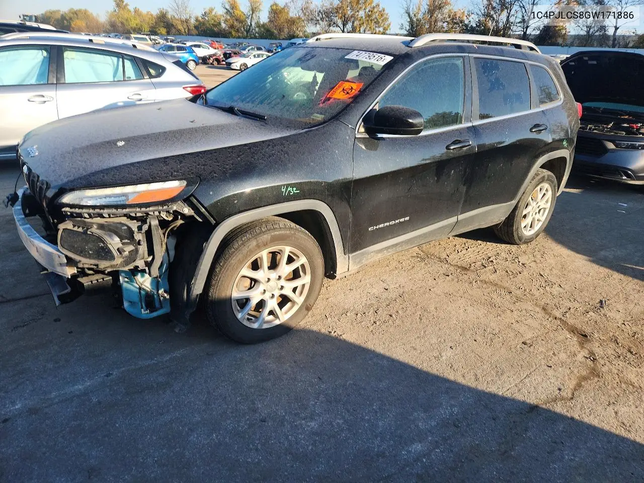 JEEP CHEROKEE 2016, VIN 1C4PJLCS8GW171886