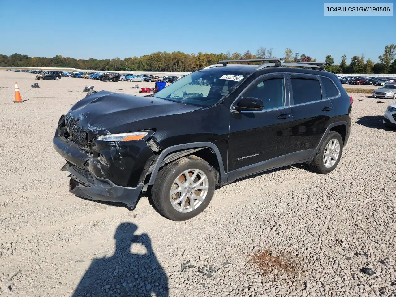 JEEP CHEROKEE 2016, VIN 1C4PJLCS1GW190506