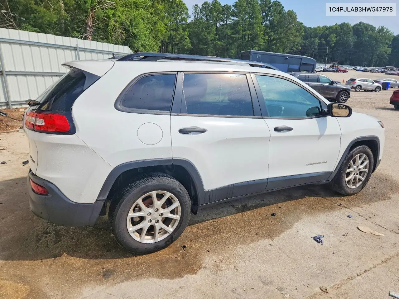 2017 JEEP CHEROKEE VIN 1C4PJLAB3HW547978 — фото 3