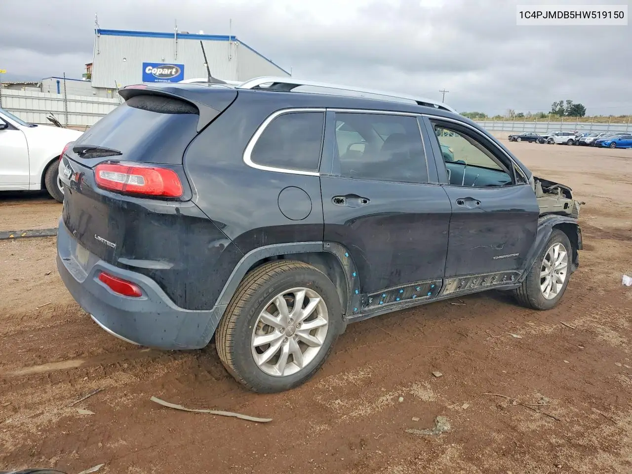 2017 JEEP CHEROKEE VIN 1C4PJMDB5HW519150 — фото 3