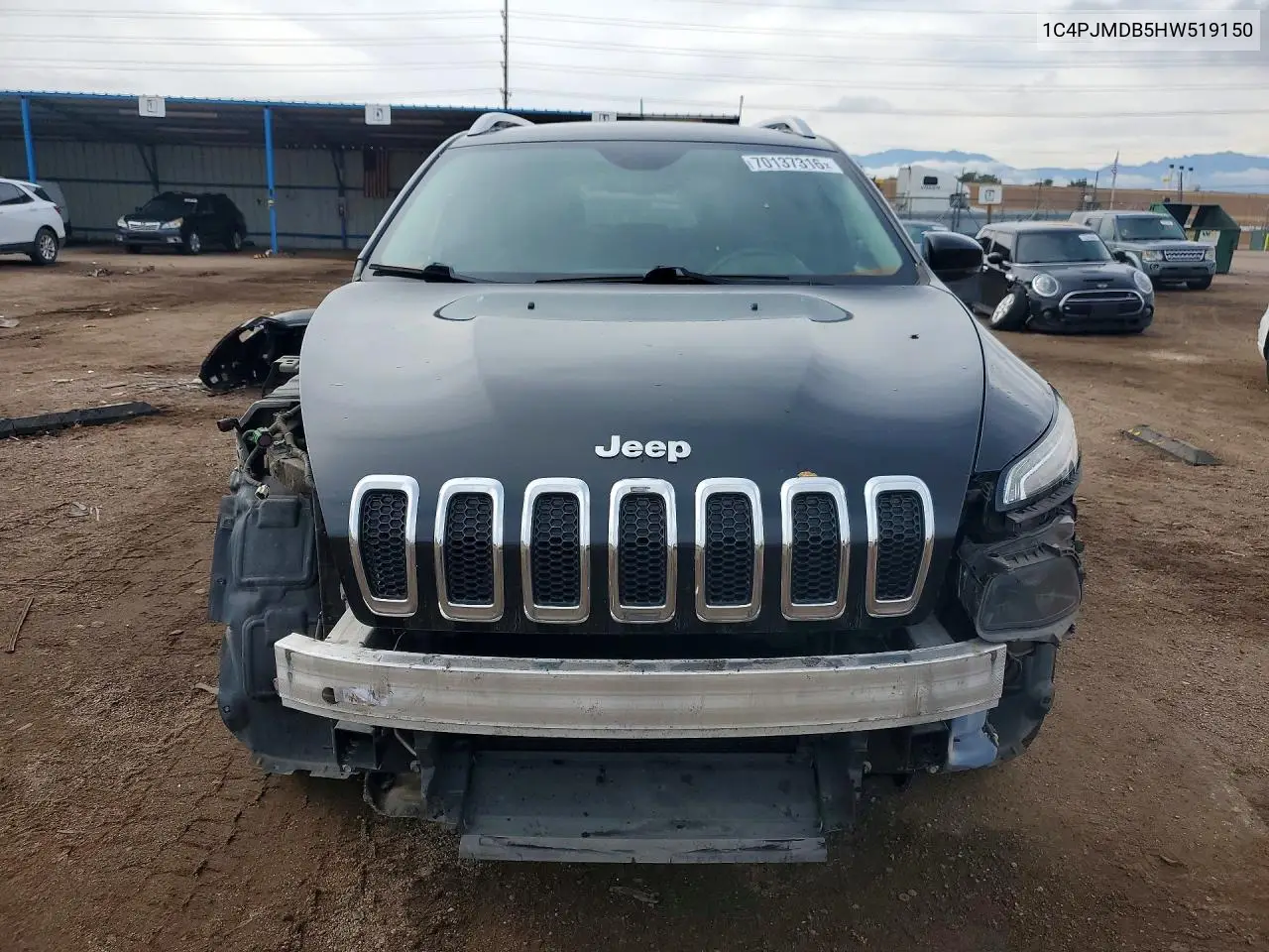 2017 JEEP CHEROKEE VIN 1C4PJMDB5HW519150 — фото 5