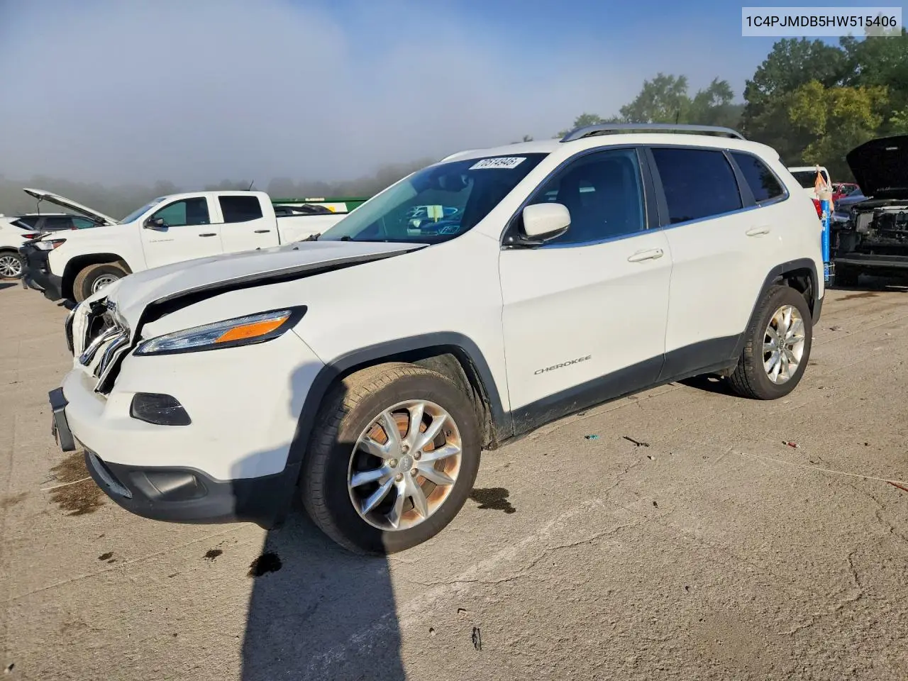 JEEP CHEROKEE 2017, VIN 1C4PJMDB5HW515406