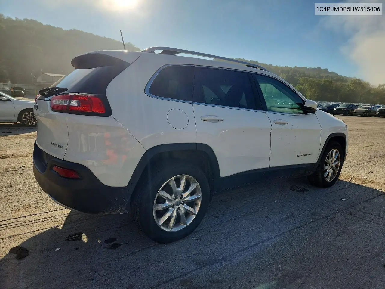 2017 JEEP CHEROKEE VIN 1C4PJMDB5HW515406 — фото 3
