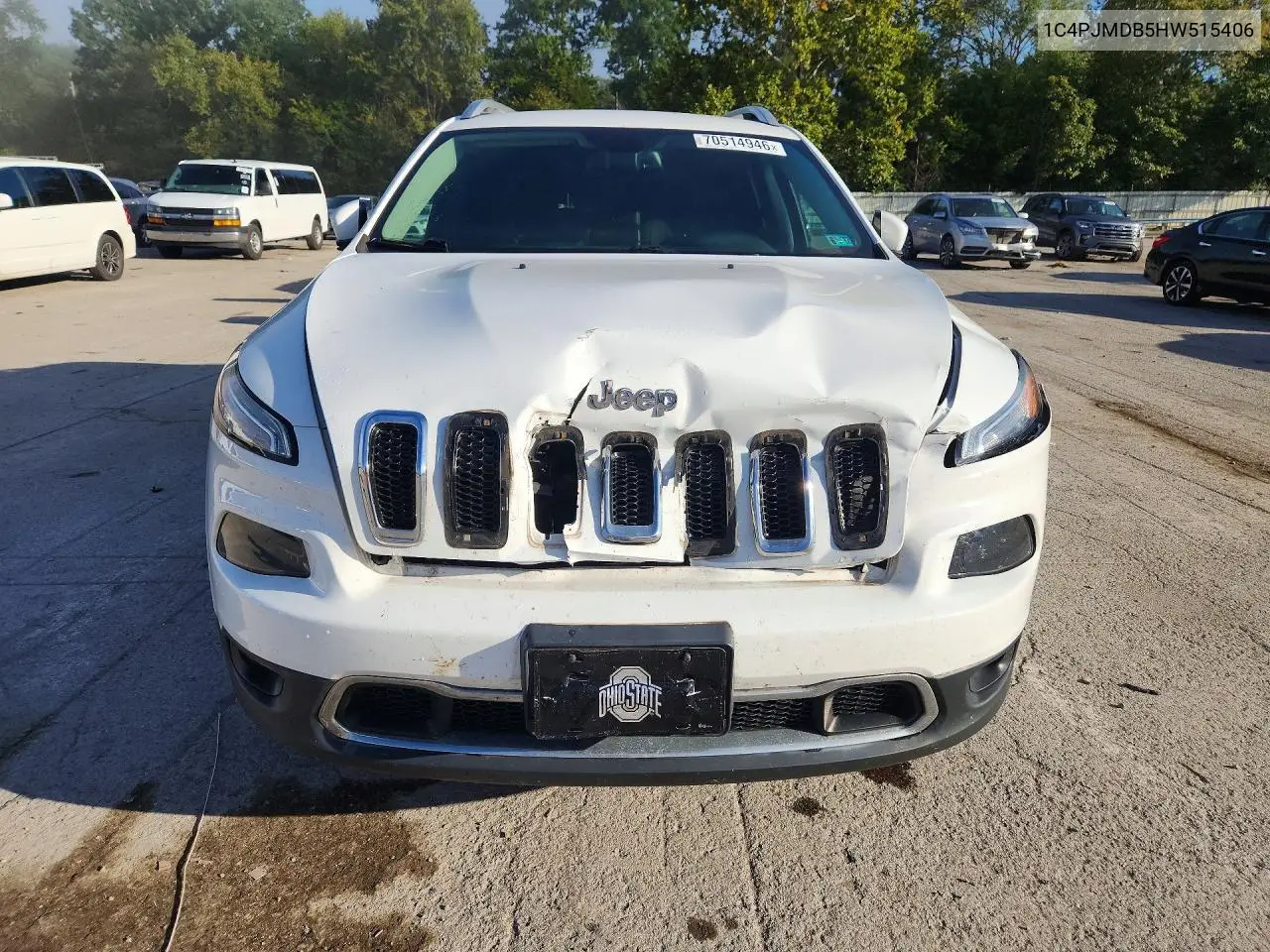 2017 JEEP CHEROKEE VIN 1C4PJMDB5HW515406 — фото 5