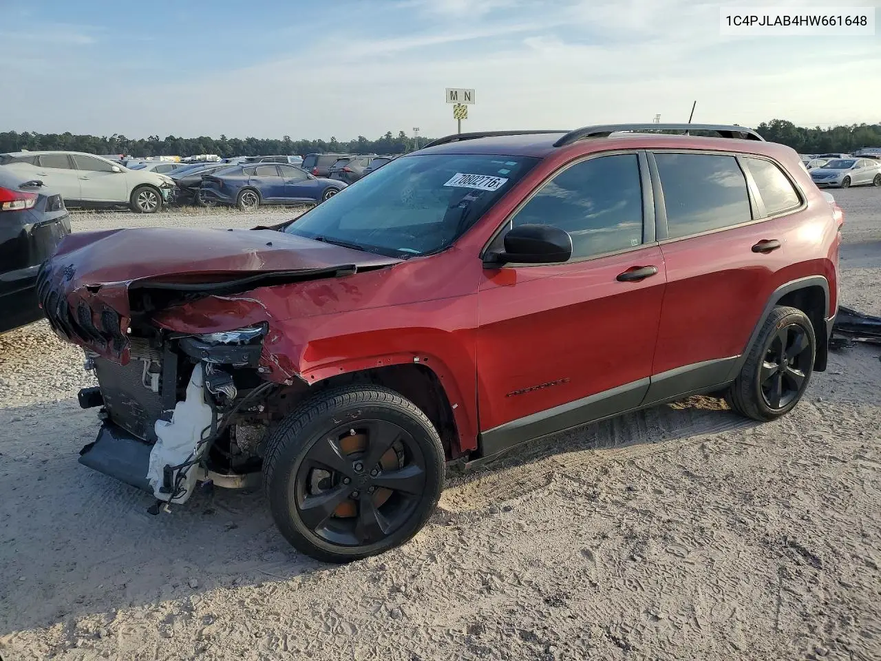 JEEP CHEROKEE 2017, VIN 1C4PJLAB4HW661648
