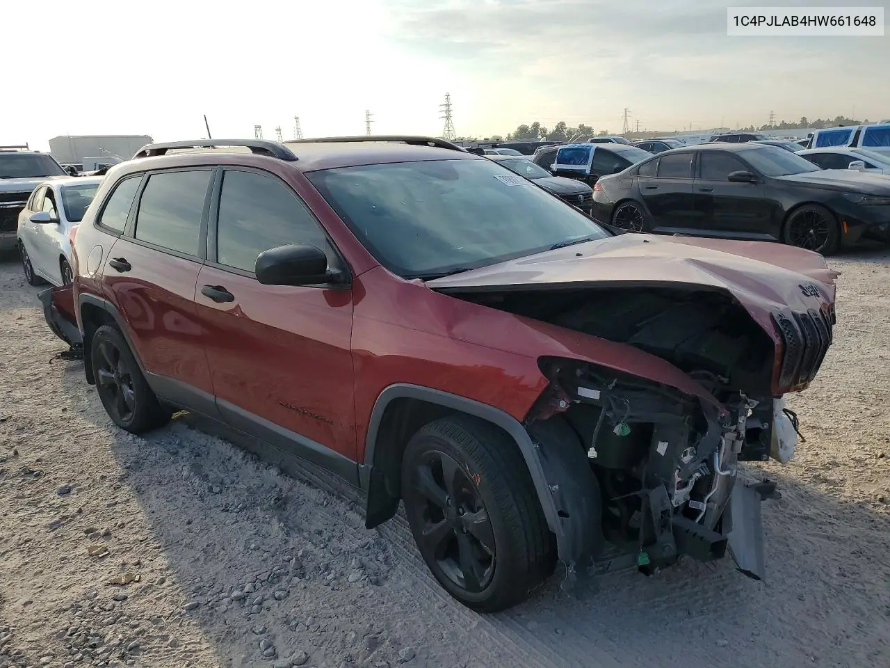 2017 JEEP CHEROKEE VIN 1C4PJLAB4HW661648 — фото 4