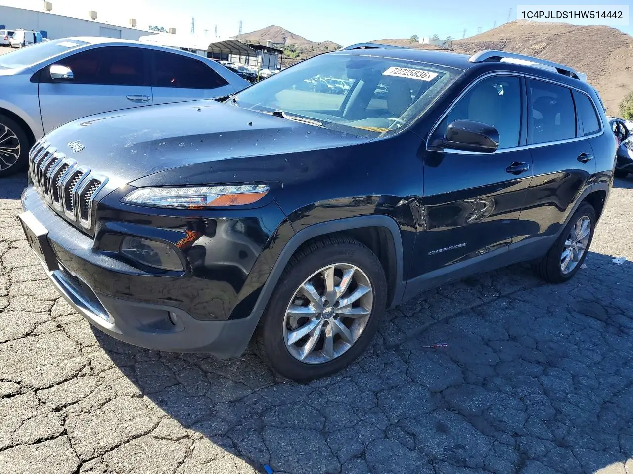 JEEP CHEROKEE 2017, VIN 1C4PJLDS1HW514442