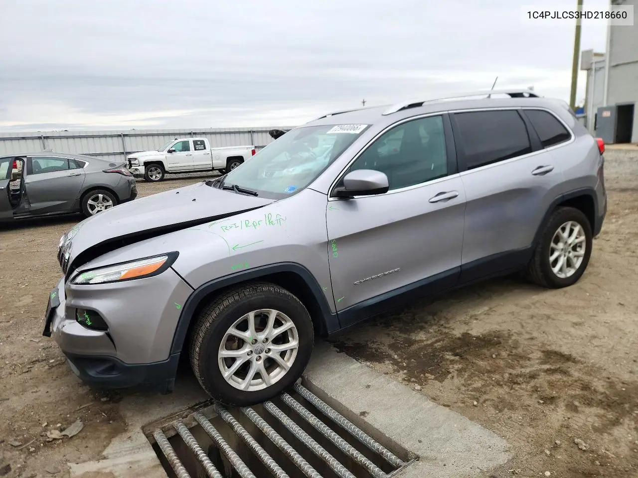 JEEP CHEROKEE 2017, VIN 1C4PJLCS3HD218660
