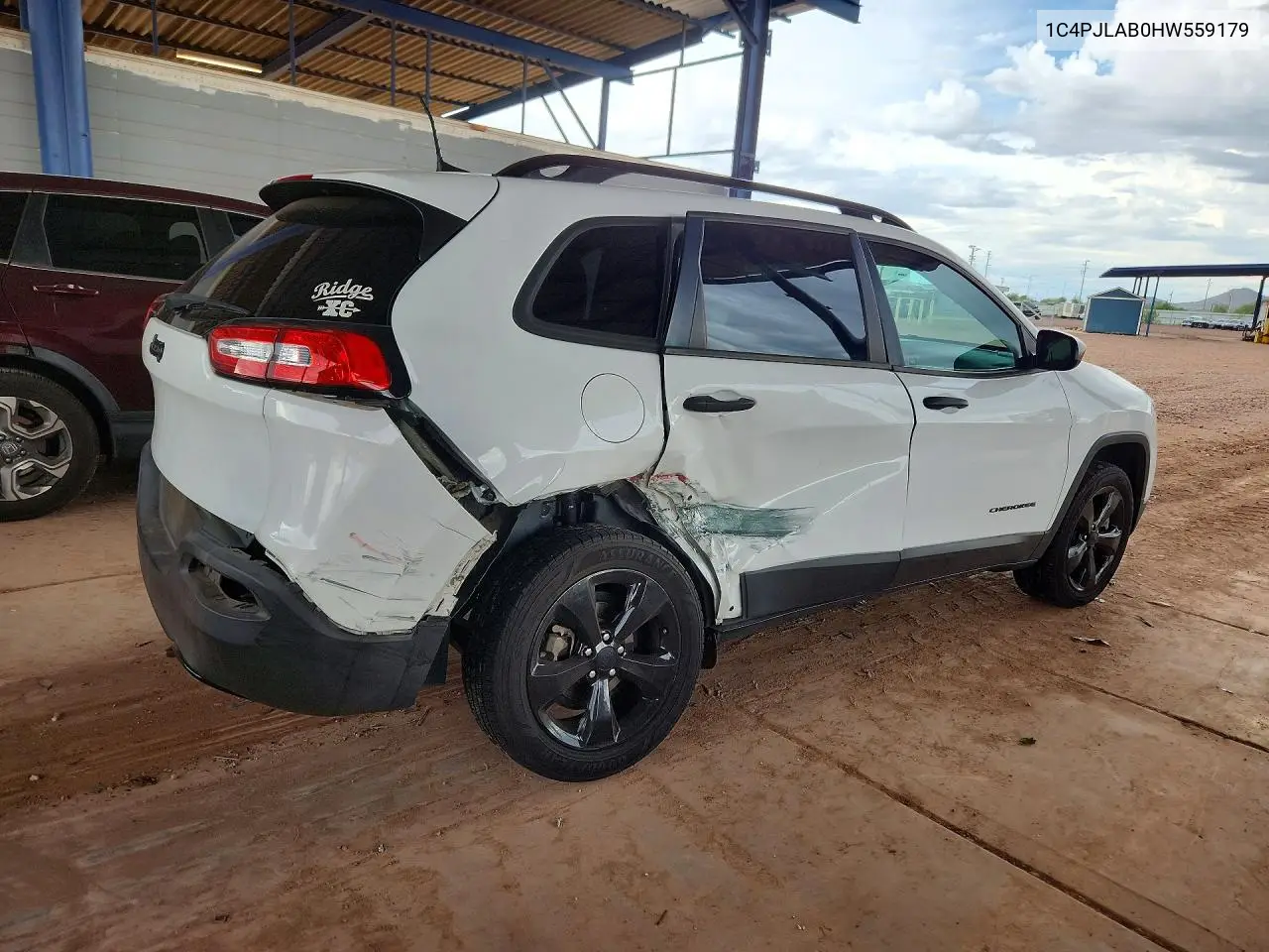 2017 JEEP CHEROKEE VIN 1C4PJLAB0HW559179 — фото 3