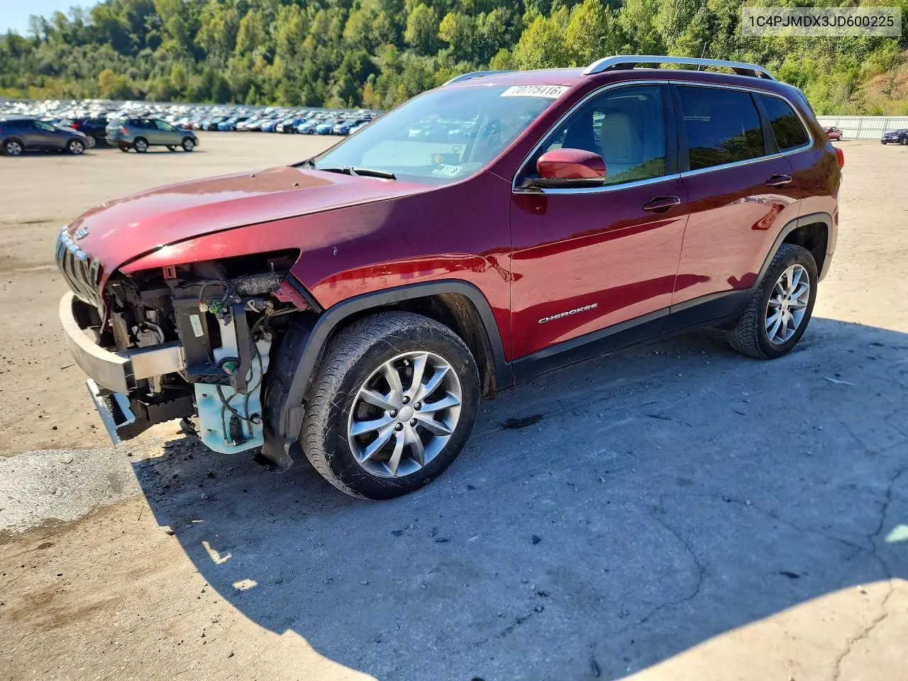 JEEP CHEROKEE 2018, VIN 1C4PJMDX3JD600225