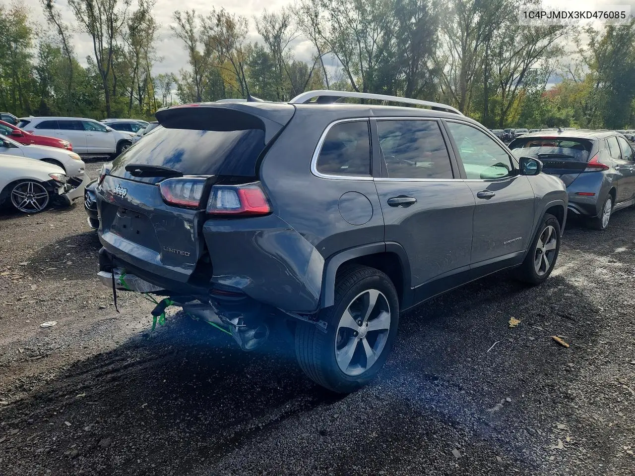 2019 JEEP CHEROKEE VIN 1C4PJMDX3KD476085 — фото 3