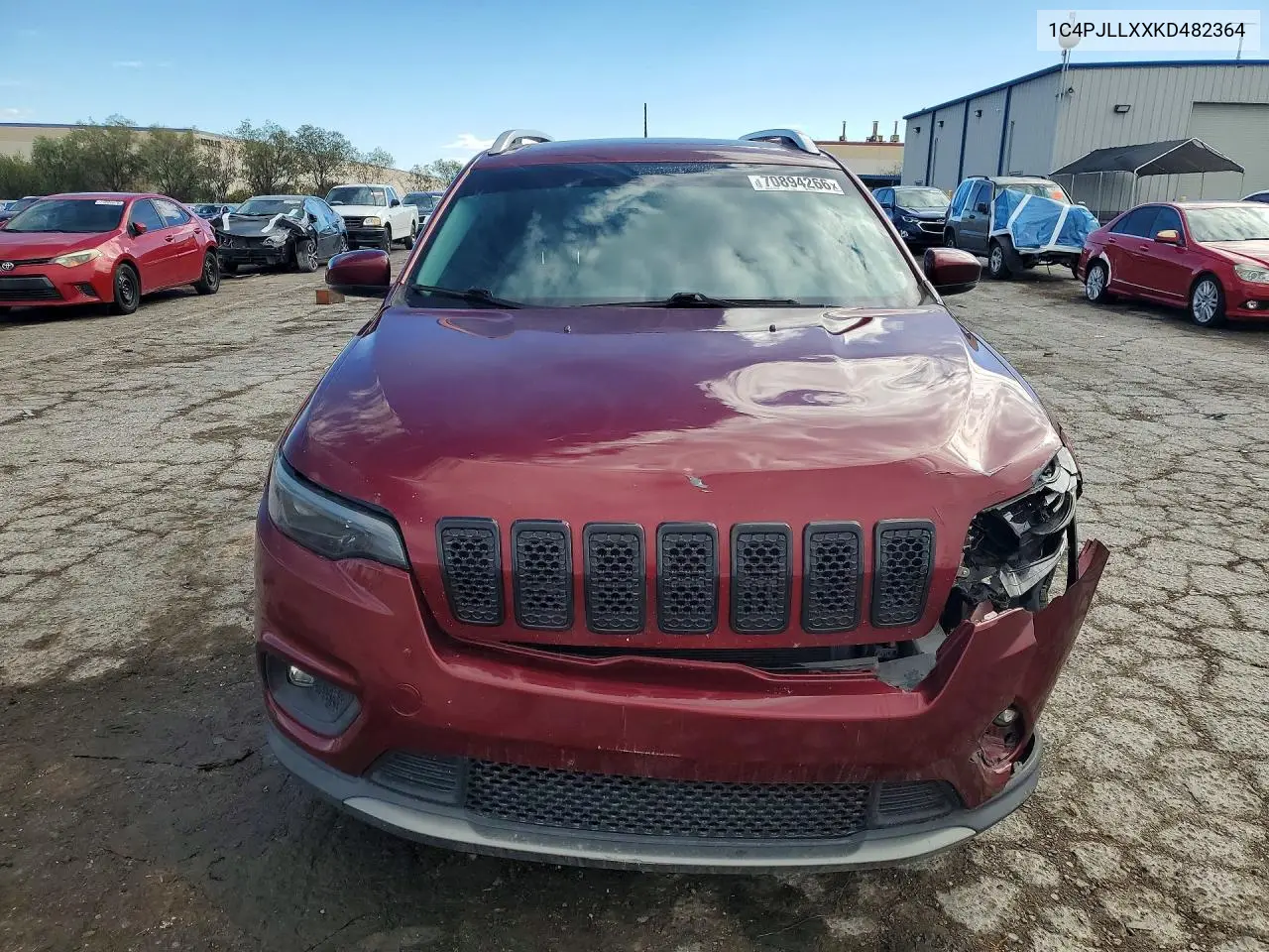 2019 JEEP CHEROKEE VIN 1C4PJLLXXKD482364 — фото 5