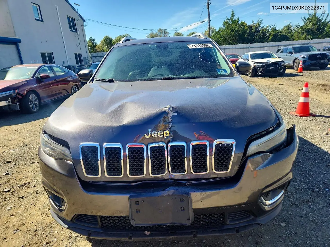 2019 JEEP CHEROKEE VIN 1C4PJMDX0KD322871 — фото 5