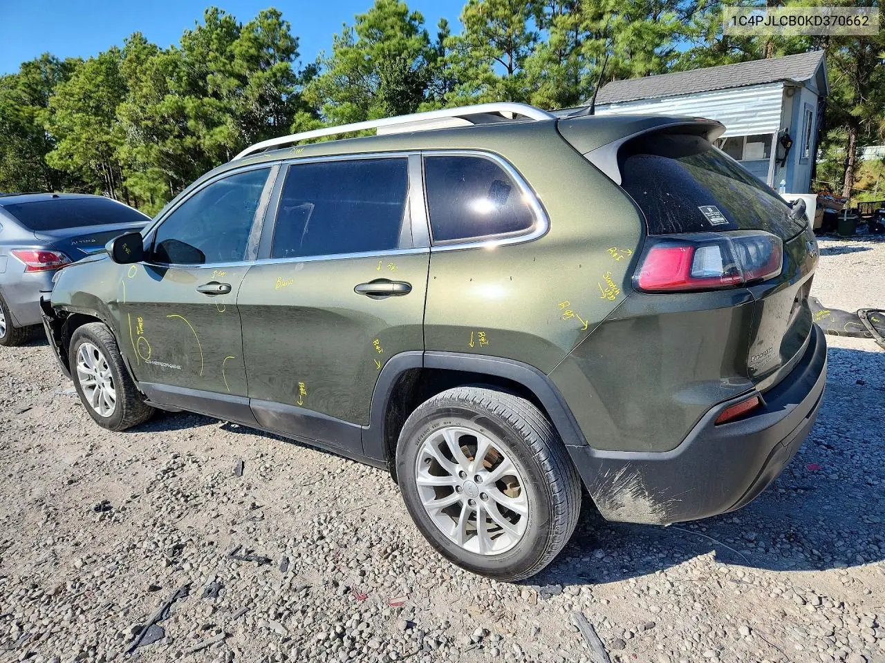 2019 JEEP CHEROKEE VIN 1C4PJLCB0KD370662 — фото 2