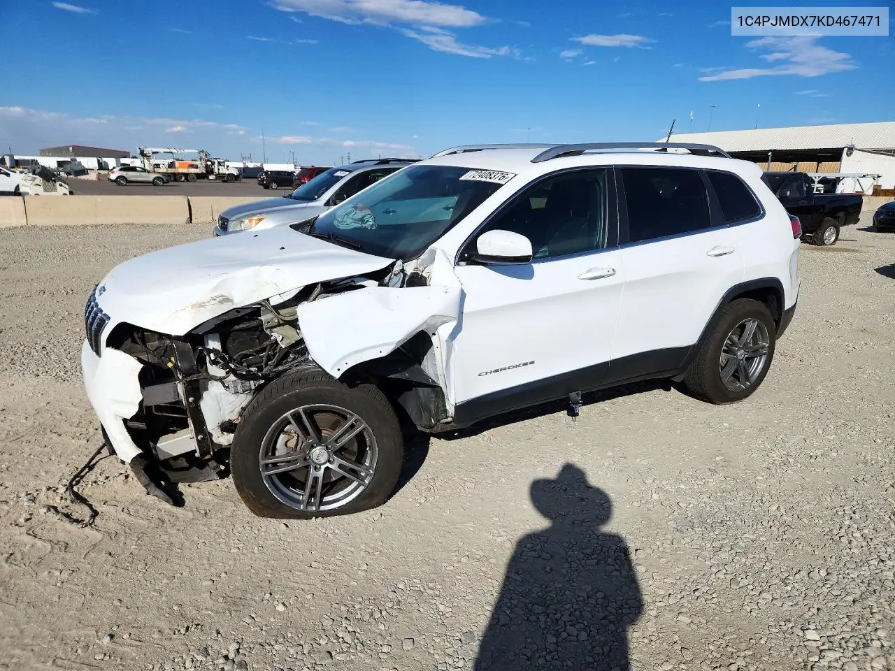 JEEP CHEROKEE 2019, VIN 1C4PJMDX7KD467471