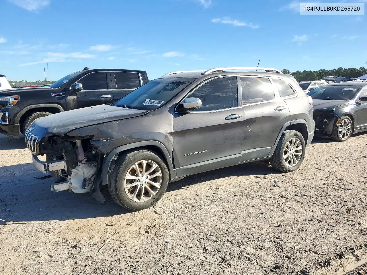 JEEP CHEROKEE 2019, VIN 1C4PJLLB0KD265720