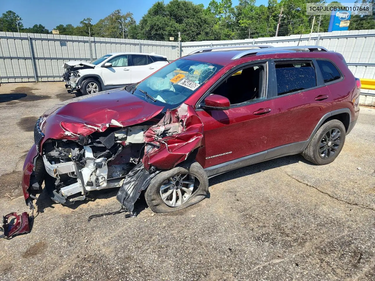 JEEP CHEROKEE 2021, VIN 1C4PJLCB3MD107648