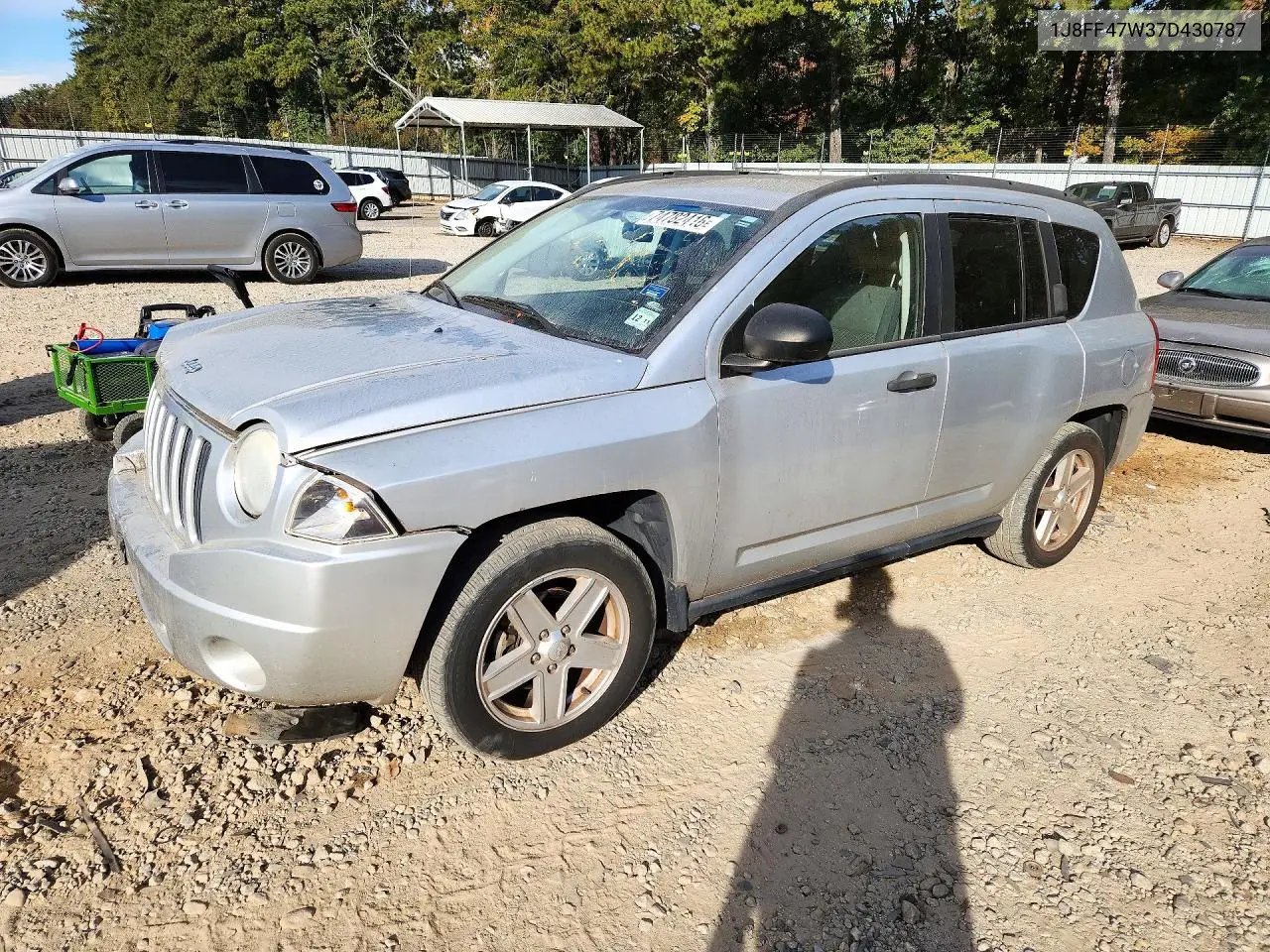 JEEP COMPASS 2007, VIN 1J8FF47W37D430787