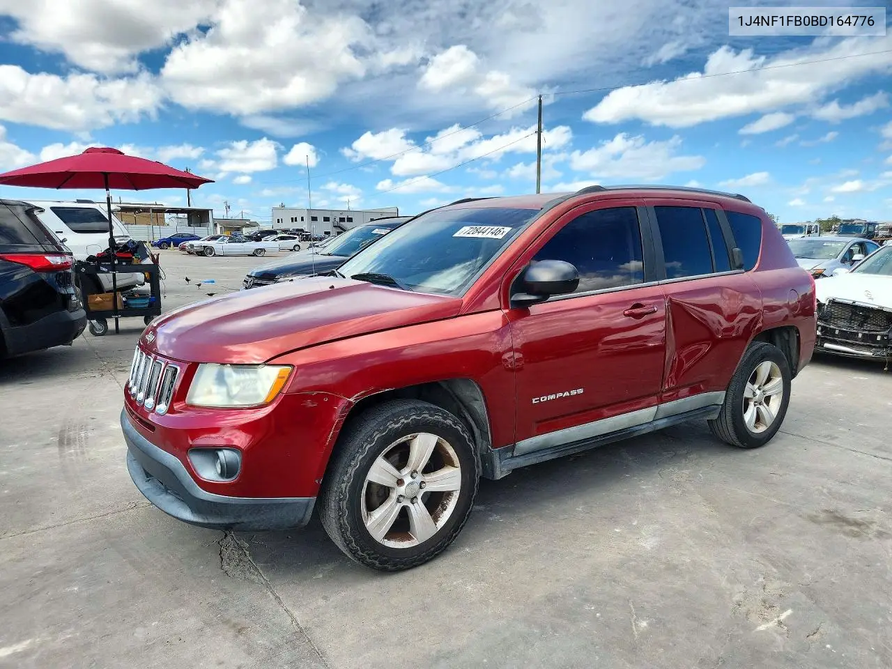 JEEP COMPASS 2011, VIN 1J4NF1FB0BD164776