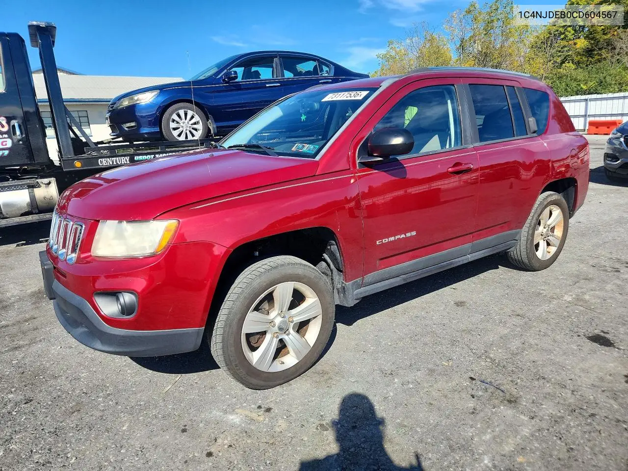 JEEP COMPASS 2012, VIN 1C4NJDEB0CD604567