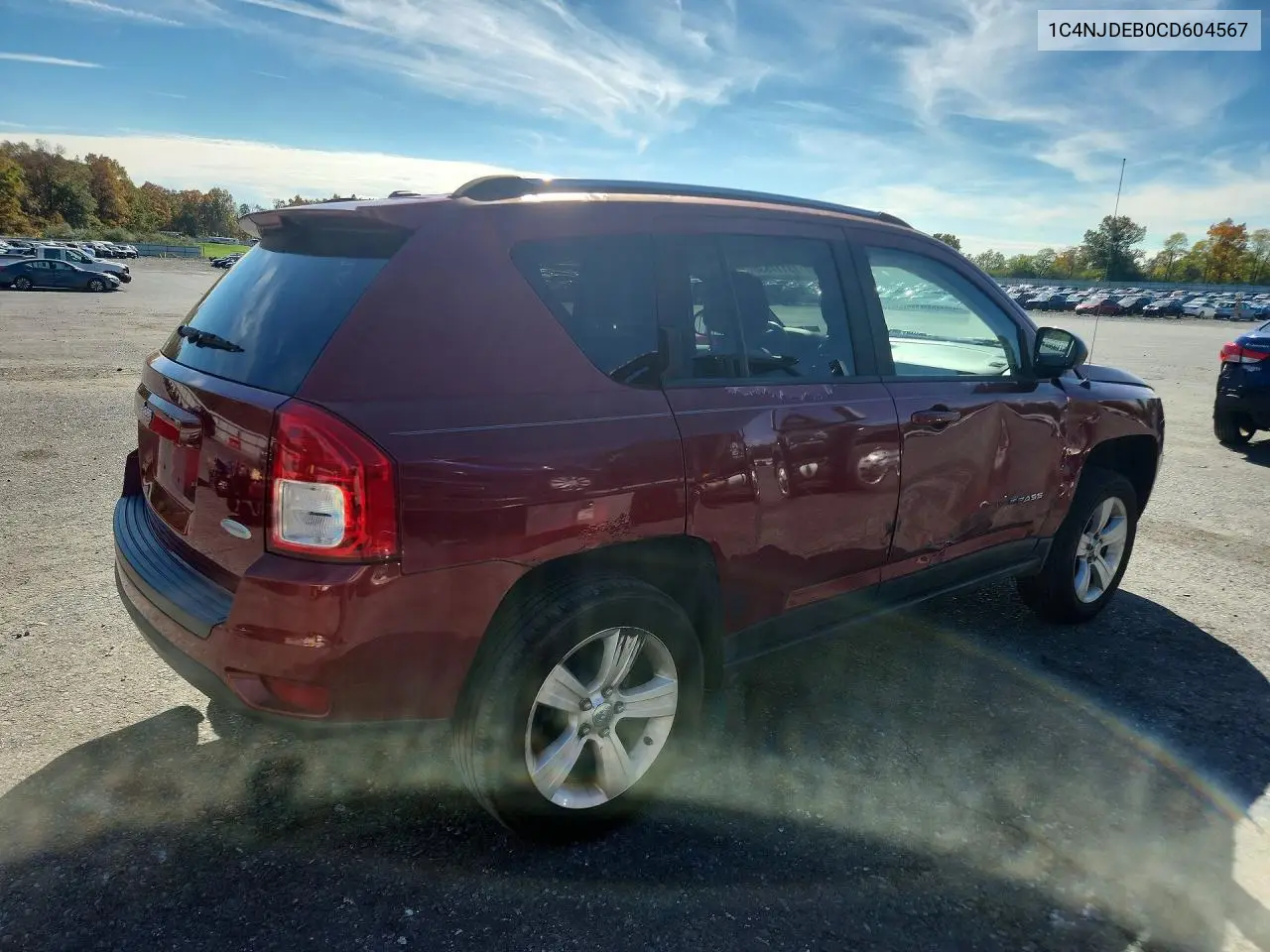 2012 JEEP COMPASS VIN 1C4NJDEB0CD604567 — фото 3