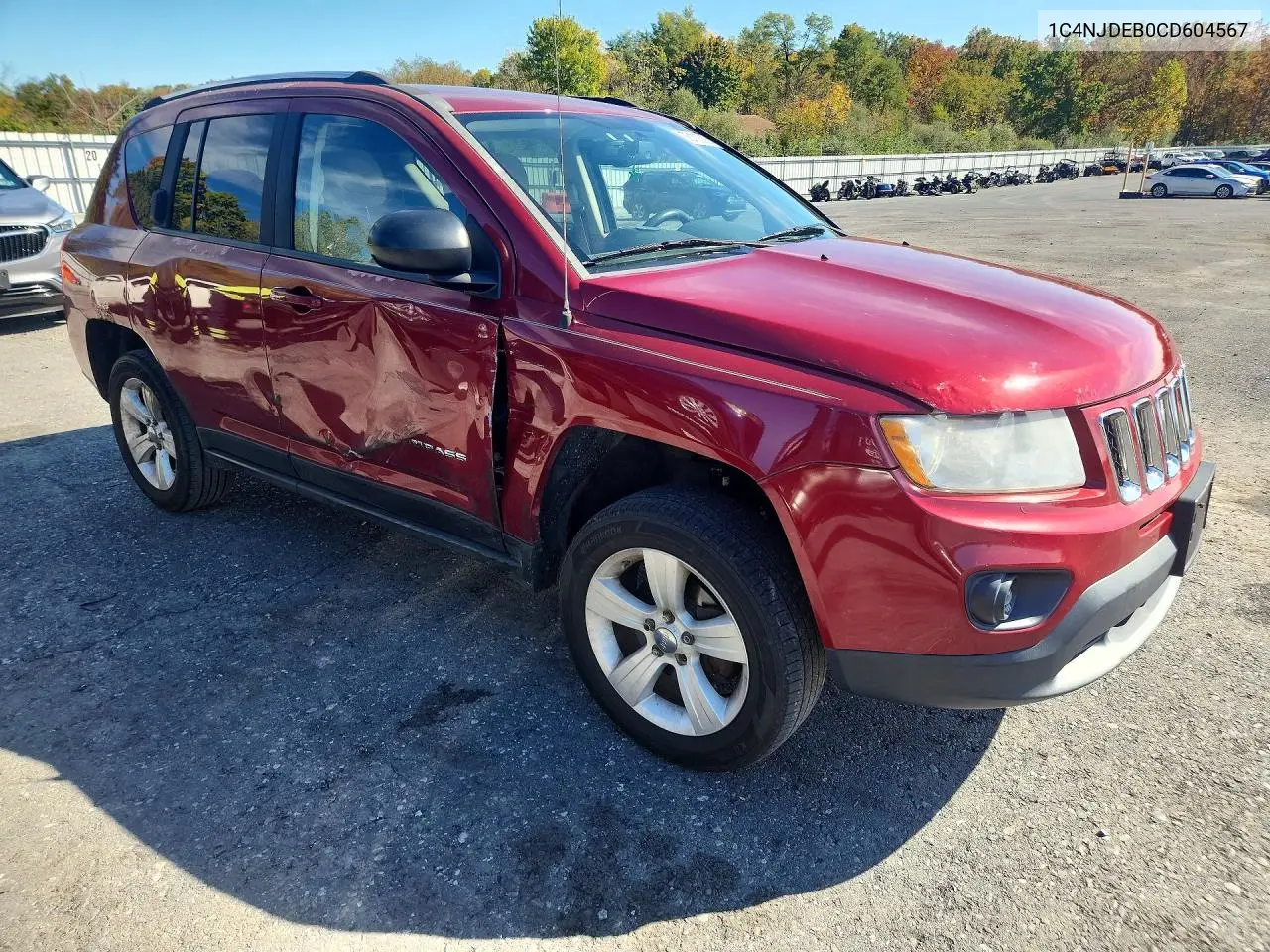 2012 JEEP COMPASS VIN 1C4NJDEB0CD604567 — фото 4