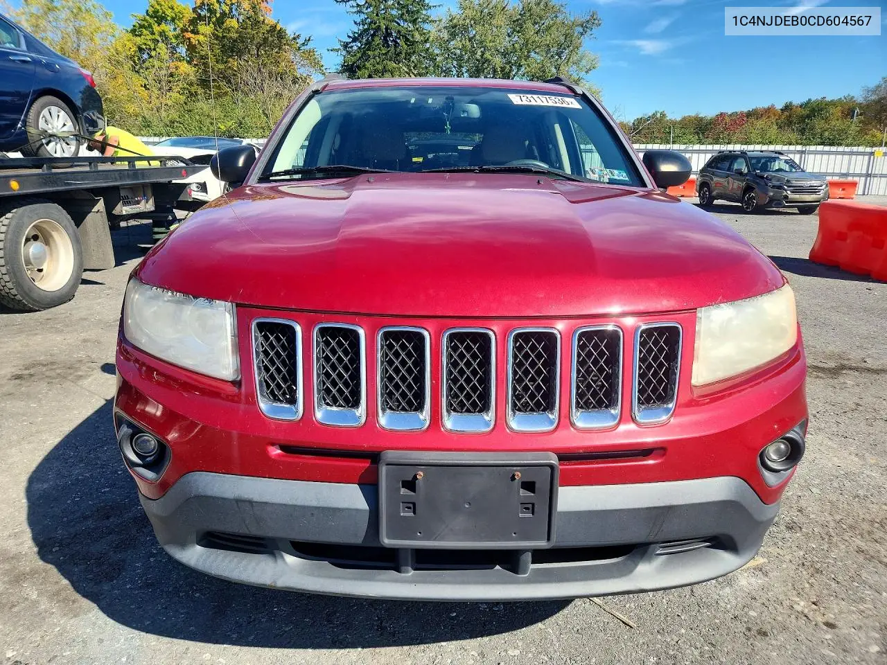 2012 JEEP COMPASS VIN 1C4NJDEB0CD604567 — фото 5