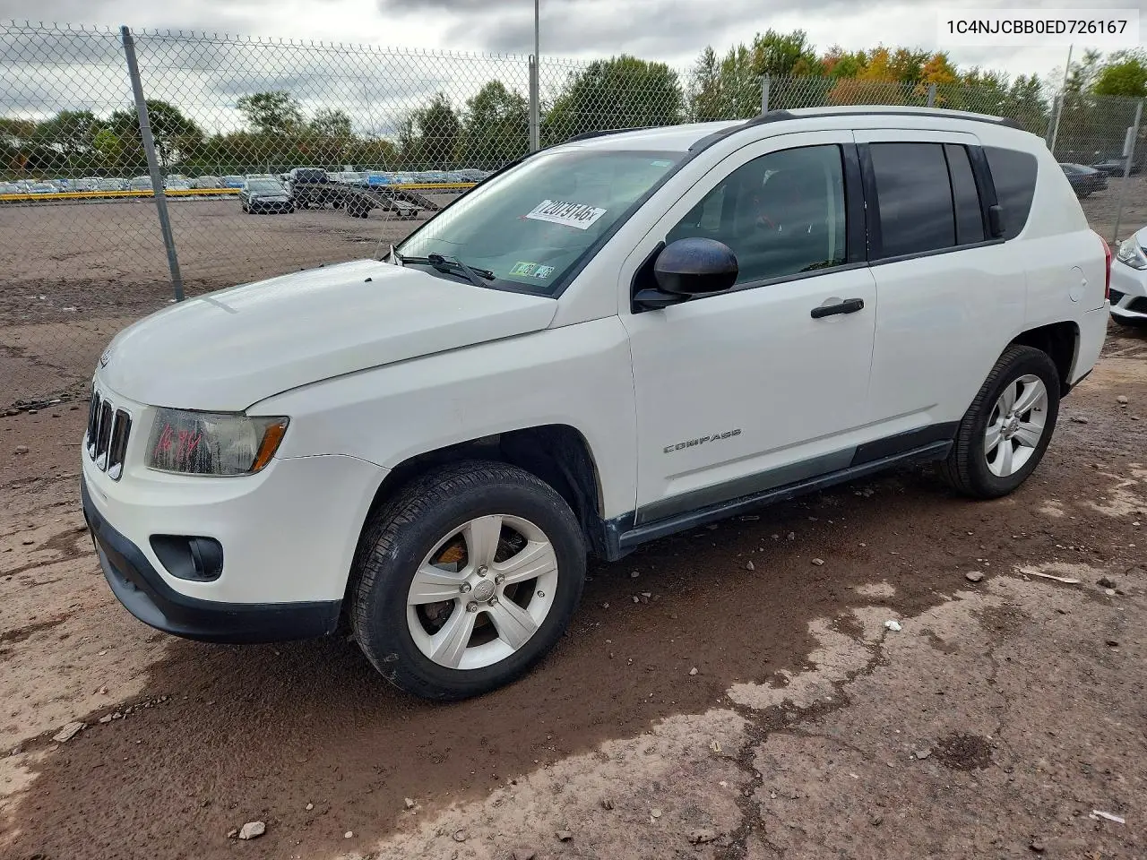 JEEP COMPASS 2014, VIN 1C4NJCBB0ED726167