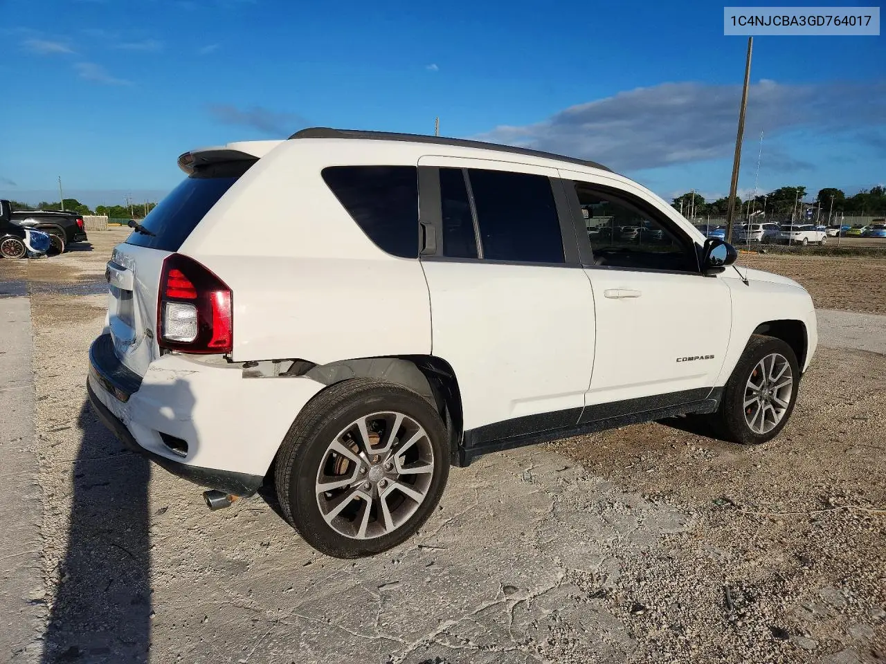 2016 JEEP COMPASS VIN 1C4NJCBA3GD764017 — фото 3
