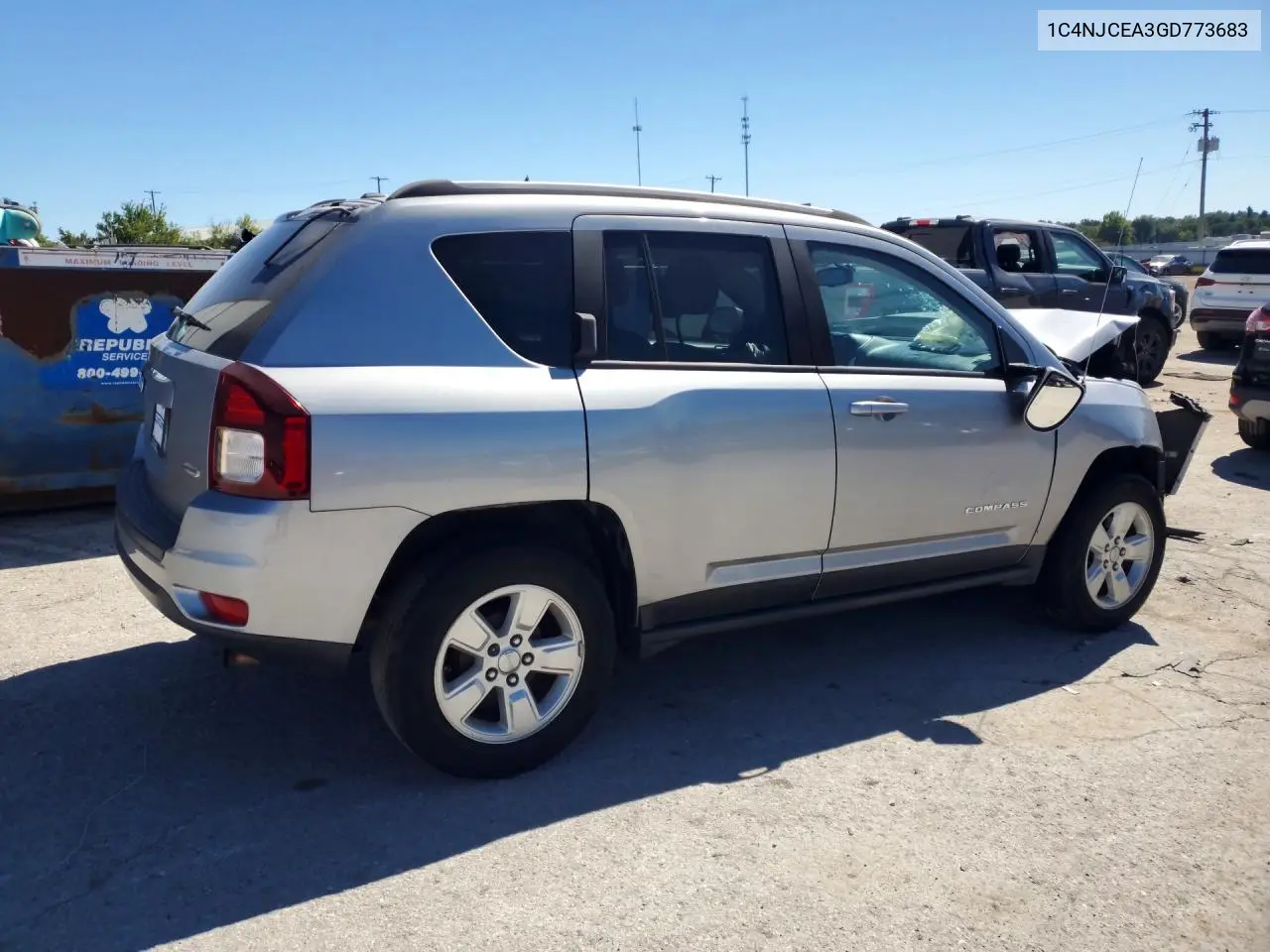 2016 JEEP COMPASS VIN 1C4NJCEA3GD773683 — фото 3