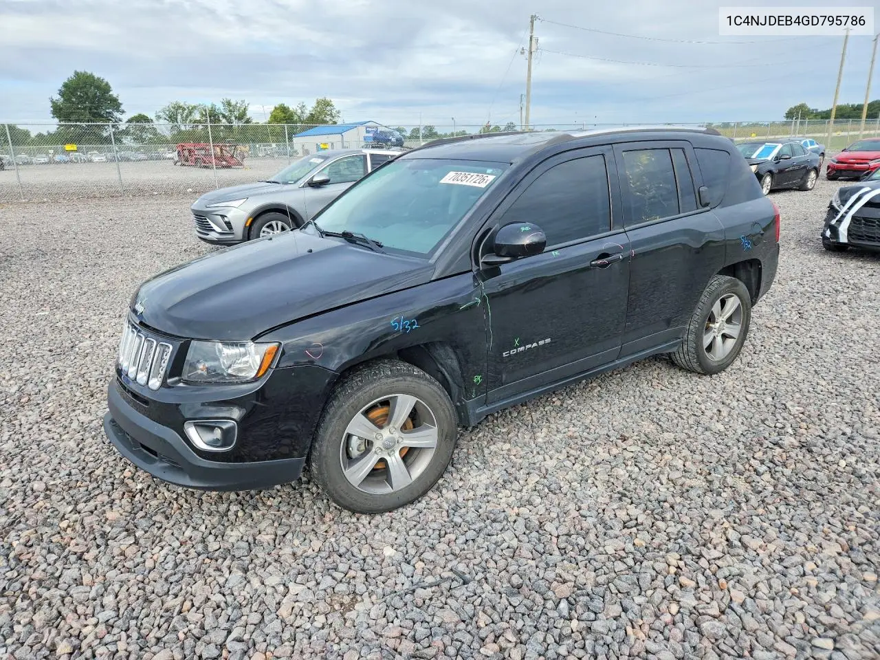 JEEP COMPASS 2016, VIN 1C4NJDEB4GD795786