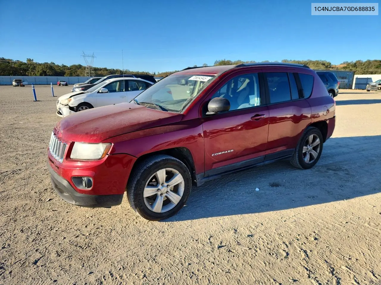 JEEP COMPASS 2016, VIN 1C4NJCBA7GD688835