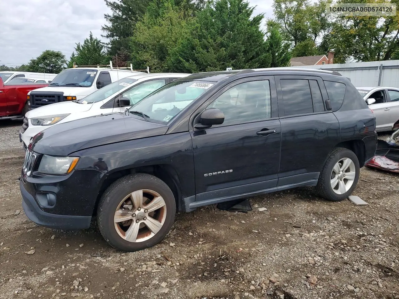 JEEP COMPASS 2016, VIN 1C4NJCBA0GD574126