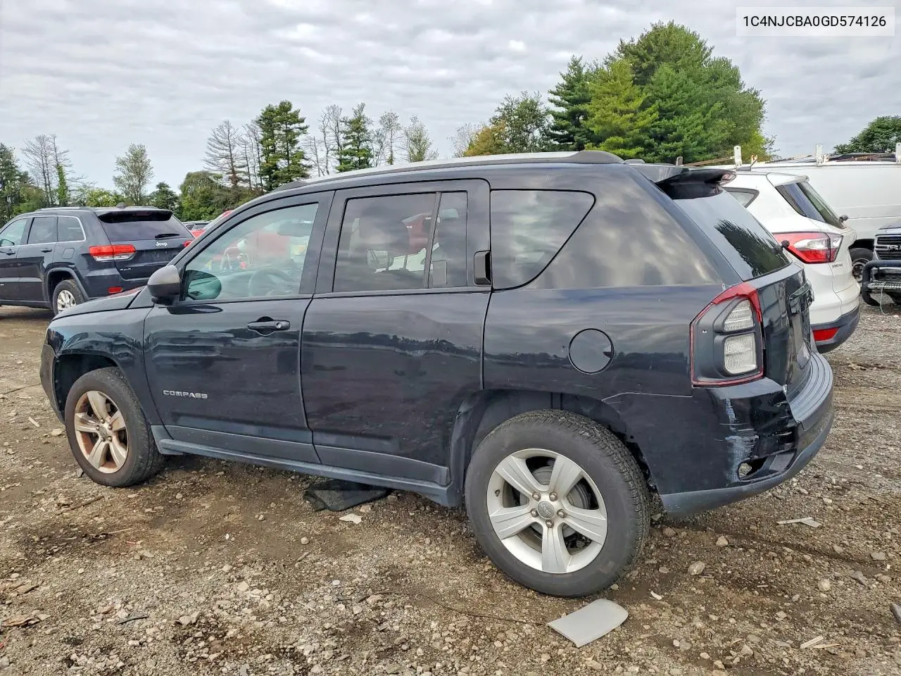 2016 JEEP COMPASS VIN 1C4NJCBA0GD574126 — фото 2